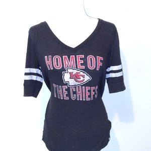 Women's Kansas City Chiefs v-neck fitted t-shirt